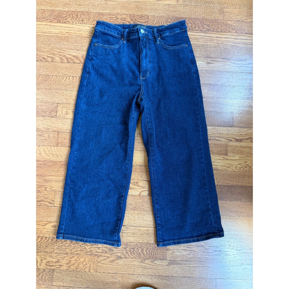 Judy Blue Women Dark Wash Wide Leg Cropped Jeans JB88716 Blue Size 13/31